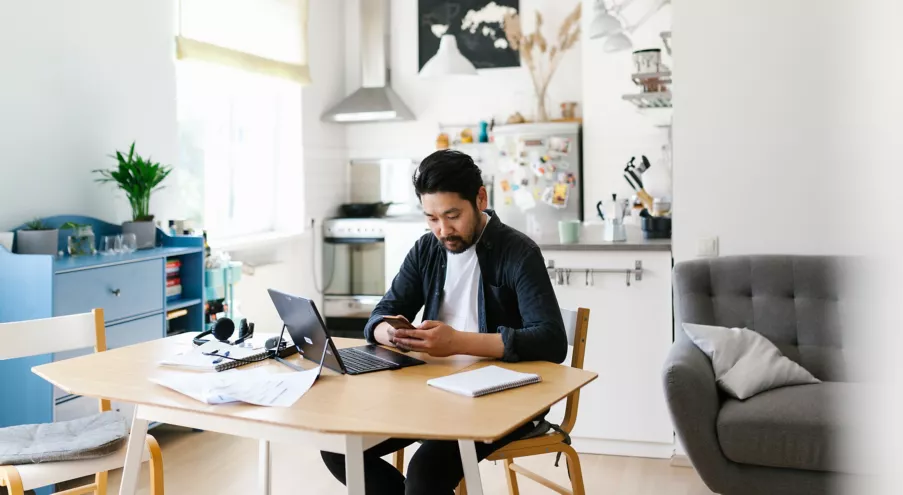 Man with laptop