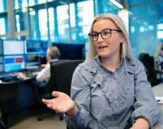 Rebekka at work at Finance Markets
